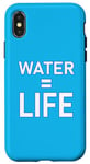 Coque pour iPhone X/XS Water = Life Eau = vie, l'eau c'est la vie, l'eau est la vie