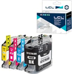 Cartouche d'encre Compatible LC127 LC127XL LC125XL LC127XLBK LC125XLC LC125XLM LC125XLY(1 Noir 1 Cyan 1 Magenta 1 Jaune) Remplacement pour Brother MFC-J4410DW J4510DW J4610DW J4710DW DCP-J4110DW(Q33)