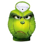 3D Grinch Hoodie för Män och Kvinnor - Casual Huvtröja med Huva - Vänner Julgåva Xhy-Xin Mönster A Pattern A XL