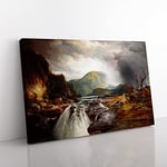 The Wilds Of Lake Superior By Thomas Moran Classic Painting Canvas Wall Art Print Ready to Hang, Framed Picture for Living Room Bedroom Home Office Décor, 60x40 cm (24x16 Inch)