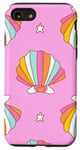 iPhone SE (2020) / 7 / 8 Cute Seashells Ocean Bright Rainbow on Pink Case