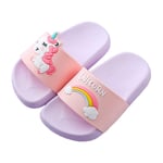 Kids Slippers Slide Sandals Unicorn for Girls and Boys, Anti-Slip Beach Summer Shoes Pool Shoes Flip Flops Purple