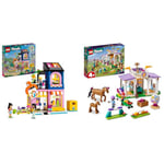 LEGO Friends Vintage Fashion Store, Buildable Toy Shop for 6 Plus Year Old Girls & Boys & Friends Horse Training Pony Stable Set with 2 Toy Horses, Aliya and Mia Mini-Dolls