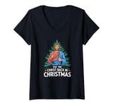 Womens Put the Christ Back in Christmas Christian Faith Holiday V-Neck T-Shirt