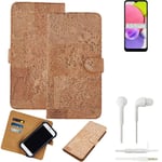 FOR Samsung Galaxy A03 SMARTPHONE CASE COVER WALLETCASE CORK