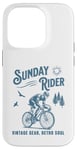 Coque pour iPhone 14 Pro Vélo rétro pour cycliste Sunday Ride Club Racing