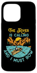 iPhone 14 Pro Max Rowing Row Boat Retro Vintage The River Is Calling And I Case