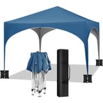 Woltu - Tente de Fête 3x3m avec 4 Sacs de Sable, Tonnelle de Jardin, Pavillon Pop-Up avec Toit en Demi-Cercle, Auvent Pliable Imperméable, Tente