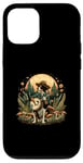 Coque pour iPhone 13 Chien amusant jouant au banjo Esthétique Cottagecore Guitare