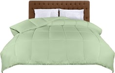 Utopia Bedding Couette Légère 220 x 240 cm, Couette 4 Saisons, pour lit 2 Personnes, Couverture en Microfibre (Vert Sauge)