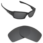 Hawkry Polarized Replacement Lenses for-Oakley Fives Squared Stealth Black