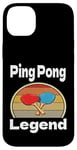 Coque pour iPhone 14 Plus Funny Ping Pong Legend Lover Game Winner Retro Humour