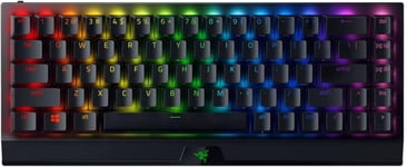 BLACKWIDOW V3 MINI HYPERSPEED (SWITCHES VERTS) CLAVIER GAMER MÉCANIQUE SANS-FIL COMPACT À 65% (SWITCHES MÉCANIQUES CLICKY, BLUETOOTH, USB-C, TOUCHES EN ABS DOUBLESHOT) CLAVIER US[CLA170153]