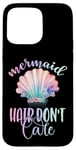 iPhone 15 Pro Max Black Mermaid Hair Dont Care,Rainbow Mermaid Hair Don't Care Case