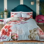 Laurence Llewelyn-Bowen - Housse de Couette Royal Floral - Parure de lit Super King Size (260 x 220 cm) - 100% Coton Doux - 2 taies d'oreiller - Parure de lit de Luxe avec Fleurs - Housse de Couette