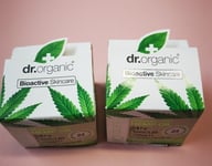 2 X 50ml Dr Organic Bioactive Organic HEMP OIL 24hr rescue CREAM + BORAGE OIL