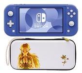 Nintendo Switch Lite & Princess Zelda Slim Travel Pro Nintendo Switch Case Bundle - Blue, Blue