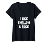 Womens I Lick The Salt Swallow The Tequila & Suck The Lime Drinking V-Neck T-Shirt