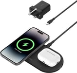 Belkin BoostCharge Pro 2-in-1 Wireless Charging Pad with Magnetic Qi2 15W