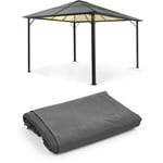 Pergola Blumfeldt panthéon solid sky ambient solar 3x4 m éclairage solaire - gris foncé