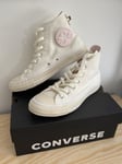 Converse High Top Ctas Hi Natural Ivy Pink Women’s Trainers UK 6 Brand New