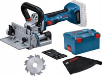 Bosch Cordless Flat Dowel Cutter Gff 18V-22 Professional Solo, 18 Volt (Blue/Black, Without Battery And Charger, In L-Boxx) - Solo