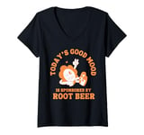 Womens Todays' Good Moos Is Sponsored By Root Beer V-Neck T-Shirt