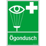 Nödskyltar systemtext - Skylt ögondusch 210x297 pl