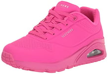 Skechers Baskets Uno pour Femme, Rose Vif, 6.5 Wide