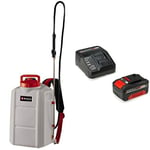 Einhell Pulvérisateur à pression sans fil GE-WS 18/150 Li-Solo Power X-Change (18 V, réservoir de 15 L, buse en laiton, lance de pulvérisation en acier inoxydable) avec chargeur et batterie 4,0Ah