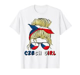 Ceska Czech Republic Flag Girls Czech Girl Kids T-Shirt