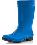 Ladeheid Bottes de Pluie Femme en Caoutchouc PVC avec Semelle Extérieure Antidérapante 100% Imperméable Chaussures pour Femmes résistantes à l'eau LA-967 (Bleu/Noir, 37 EU)