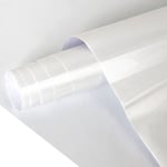 Papier décoratif adhésif autocollant Film vinyle pour Meuble Mur Cuisine - 500cmx61cm Blanc - Tolletour