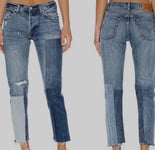 NEW LEVIS 501 Ragged Lands JEANS W29 L27 size 10 womens ladies 12501-0263 crop