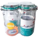 HUTCHINSON Lot de 4 bocaux à conserves - 1,5 L