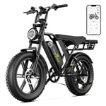 SISIGAD Vélo Électrique Fat Bike 20 Pouces, Velo Electrique Femme Homme Adulte Gravel E Bike avec Contrôle APP, VTT Electrique avec 7 Vitesses, 48V 15Ah Batterie, Moteur 250W, Écran LCD et Suspension