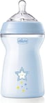 Chicco Plastflaska 330 Ml Med Silikonsug 6M+ Blå