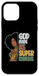 Coque pour iPhone 12 mini Black Queen Natural Hair Beauty God Made Me Mélanine pour femme