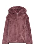 Hooded Faux-Fur Coat Pink Mango