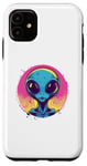 Coque pour iPhone 11 Alien Pop Art Extraterrestre Visage