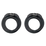 MASTER LOCK Cable Antivol Vélo [1,2 m Câble] [Combinaison] [Extérieur] 8143EURDPRO - Idéal pour Vélo, Vélo Electrique, Skateboard, Poussettes, Tondeuses et autres Equipements (Lot de 2)