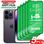 5pcs HD Ceramic Film For iPhone 15 14 13 Pro Max 12 11 XS XR 7 8 Plus