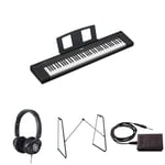 Yamaha NP-35 Piaggero Digital Keyboard with 76 Graded Soft-Touch Sensitive Keys bundled with HPH-150 Headphones, L-2C Keyboard Stand, and Sustain Pedal