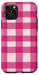 iPhone 11 Pro Pink Checkered Plaid Flannel Gingham Pattern Checker Rustic Case