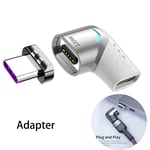 Adaptateur De Câble Magnétique Usb Type-C 120w,Charge Rapide,Pour Xiaomi Ipad Pro Mini,Convertisseur,Connecteur Usb-C - Type Adapter White