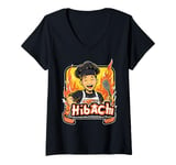 Womens Hibachi Grill Teppanyaki Barbeque Japanese Cuisine V-Neck T-Shirt