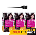 L'Oreal Casting Creme Gloss 300 Foncé Cheveux Brun Couleur 3-pack sans Ammoniac