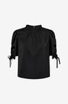 co’couture - Blus AdnaCC Puff SS Blouse - Svart