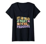 Womens It Is All A Part Of The Process Inspiration V-Neck T-Shirt