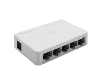 Qoltec Switch Nätverksswitch 5 X Rj45-Port | 1000Mbps | Fast Ethernet | Lan